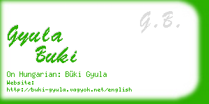 gyula buki business card